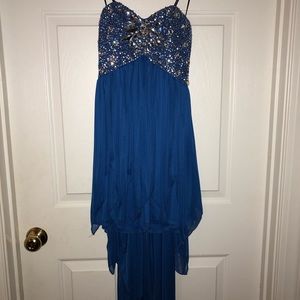 Hi-lo formal dress with beading!